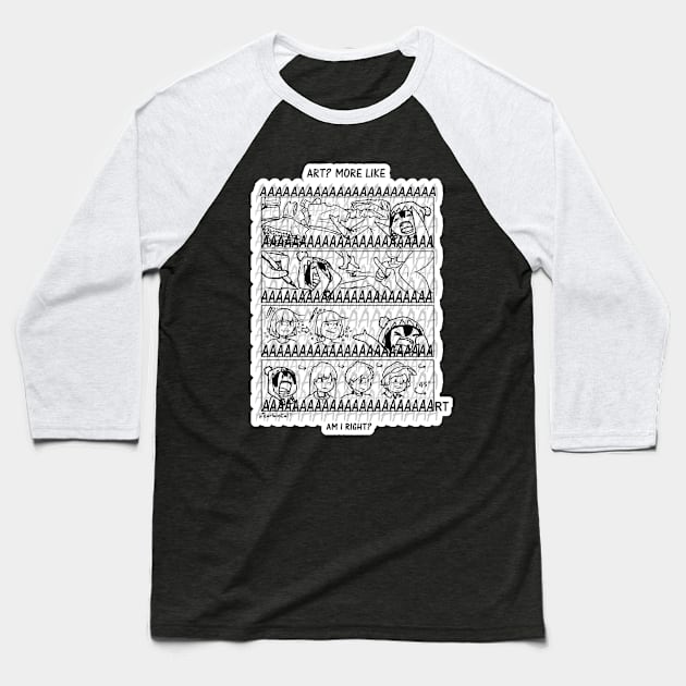 Art Baseball T-Shirt by CurtainCat